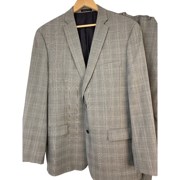 Michael Kors Mens Wool Plaid Suit 46L GUC RHH10576 GUC - Picture 7 of 12